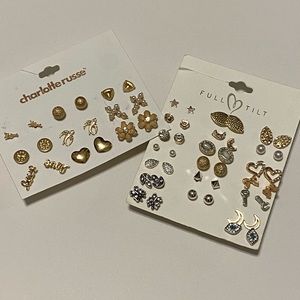 Lot of two costume stud earrings NWT